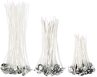 Mitening Stoppini Cerato di Naturali Candela, 150pz Cera Per Candele Stoppino Della Candela Anima in Cotone Naturale al 100% Cotton Core per Fare Fabbricazione di Candele Fai-da-Te 9cm 15cm 20cm