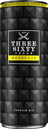 THREE SIXTY VODKA & Maracuja | Premix | Vorgemixter Longdrink in der Dose to-go | Fruchtiger Maracuja-Geschmack | 330ml | 10% vol.