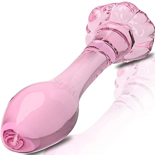 Glass Dildo Analplug 10cm ⌀3,5cm Kristallglas Butt Plug Rosa Ergonomisch Für Frauen Anfänger & Fortgeschrittene Analspielzeuge Sex toys stimulation Analtoys Prostate männer glässer FOPS G77