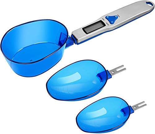 Bilancia a Cucchiaio Digitale, Cucchiaio da pesata di misurazione Elettronica da Cucina, Paletta per Alimenti Animali Domestici con LCD Display per Zucchero/caffè/Spezie/Farina/soia/Cereali