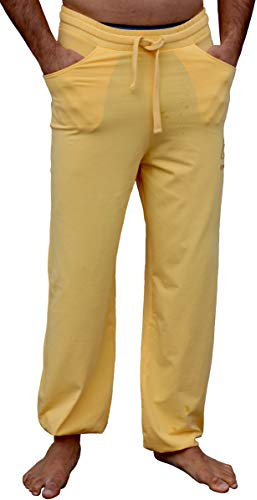 ESPARTO Yogahose Sitaara Herren und - Boyfriend Style - Damen in Bio-Baumwolle (Mangogelb, XL)