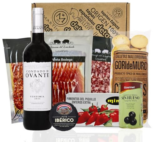 Geschenkbox mit Crackern aus Mallorca, detapasbox Mallorca. Geschenk mit spanischen Spezialitäten