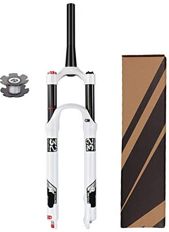 VPPV 26/27,5 Zoll MTB AIR Gabel, Aluminiumlegierung 1-1/8 Gerade Röhre Bike Downhill Suspension 140mm Gabelschaftgabeln Mit Dämpfung (Farbe : Tapered Tube, Size : 29 inch)