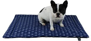 Made in Germany rutschfeste Hundedecke Sommer, Anker Blau, 45x65cm für kleine & große Hunde I weiche Kuscheldecke, waschbar, trocknergeeignet