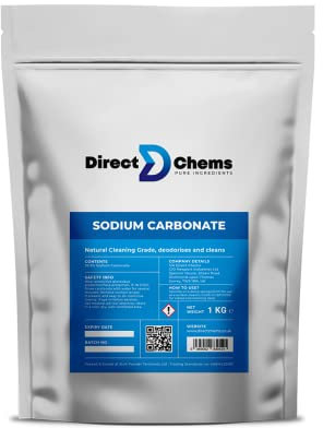 Sodium Carbonate 1KG, Premium Soda Ash, 100% Natural, Resealable Pouch, Cleaning, Cosmetics, No additives and Synthetics