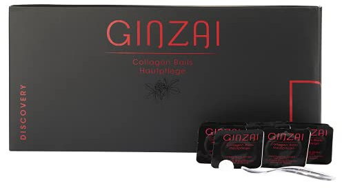 GINZAI Collagen Balls I 8 Kollagen Pflegeperlen mit Ginseng – koreanische Kosmetik mit Hyaluron - Anti Aging Hyaluronsäure gegen Falten – Gesichtspflege – Feuchtigkeitsspendende Kosmetik