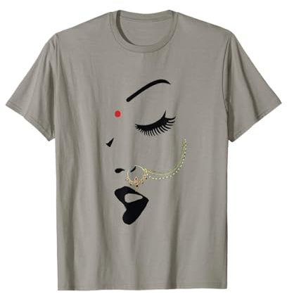 Indischer Desi Mädchen Nasenring Bollywood-Stil Frauen Ermächtigung T-Shirt