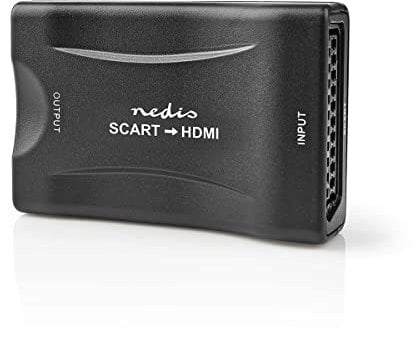 NEDIS Convertidor HDMI, euroconector a HDMI, Convierte la Salida analógica euroconector a Entrada Digital HDMI, Full HD 720p/1080p, Alimentado por USB, Plug & Play