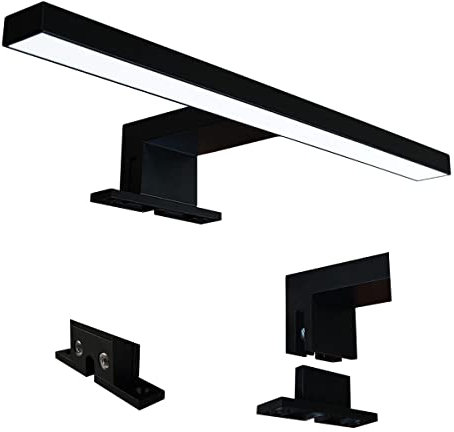 Lampada da Specchio LED Luce Bagno 30 cm 5W 230V 4000K / 6000K IP44 Mobili Cornice Armadio Trucco Applique Senza Sfarfallio Non Dimmerabile Bianco Naturale Neutro/Freddo (NERA 4000K - Luce Naturale)
