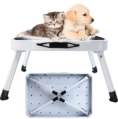 BRIEFNESS Step Stool, Folding One Step Ladder with Non-slip Mat, Lightweight Steel Kitchen Stool, Portable Caravan Steps, Small and Foldable, Holds up to 150kg