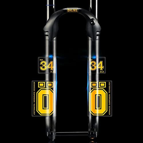 BUSEB Bicycle Front Fork Stickers Oh-lins RXF34 M.2 Front Fork Sticker Mountain Bike Front Shock Absorber Color Change Sticker Bike Accessories (Color : Custom color)