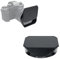 JJC Gegenlichtblende Schwarz für Fujifilm FUJINON XF16-80mmF4 R OIS WR, XF 16-55mm F2.8 R LM WR II Objektiv mit Schiebedeckel (72mm Filtergewinde)