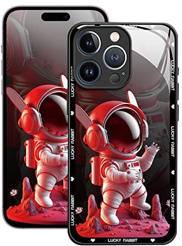 zonyee iPhone 14 Plus Case, Anime Astronaut Phone Case with Camera Protector for iPhone 14 Plus case, Anti-Scratch Hard Acrylic Case for Apple iPhone 14 Plus-Black