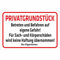 INDIGOS UG - Aluverbundplatte Schilder 3mm - Sicherheit - Privatgrundstück - Betreten und Befahren auf eigene Gefahr - 200x150 mm - Hotel, Firma, Schutz, KITA, Arzt, Praxis, Wohnung