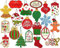 Weihnachten Geschenkanhänger für Geschenk-80 Count Namensschilder Weihnachten, Glitter Anhänger Weihnachten 20 Verschiedene Designs, DIY Verpackung Tags, Personalisierte Urlaub Tag Geschenk Aufkleber