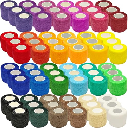 ailixinda 72 Pack Self Adhesive Bandage Wrap,2 x5 Yards Self Adherent Wrap