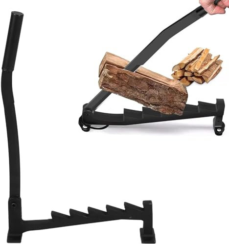 Kcolic Brennholzspalter, An Der Wand Montierter Manueller Holzspalter, Robuster Brennholzspalter Aus Kohlenstoffstahl, Brennholzschneider Für Den Innen- Oder Außenbereich