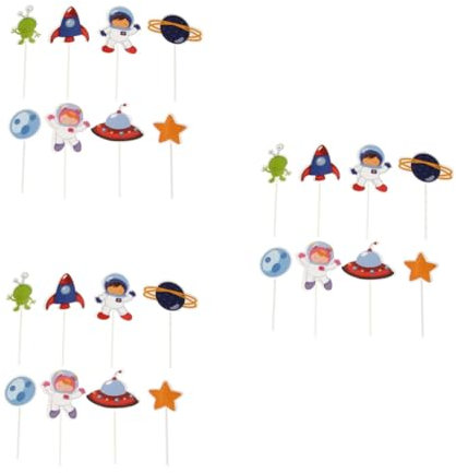 Ciieeo Ensemble De 144 Décorations De Gâteaux Dastronautes Spatiaux 6 Mini-décorations De Gâteaux Uniques Pour Anniversaire Mariage Et Baby Shower