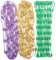 YaYuanSun 30PCS Mardi Gras Perlen Mardi Gras Grün Lila Gold Perlen Halsketten Mardi Gras Maskenform Kostüme Assorted Pearl Halskette Kostüm Halsketten für Mardi Gras Karneval Party Supplies