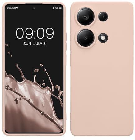 kwmobile Handyhülle für Xiaomi Redmi Note 13 Pro 4G Hülle - weiches Handy Silikon Case - Schutzhülle Cover - Coconut Swirl