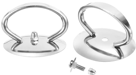sourcing map 2pcs Universal Pot Lid Top Replacement Knob, Heat Resistant Stainless Steel Pan Lid Holding Handles Knob Grip for Kitchen Cookware Cover, Silver Tone
