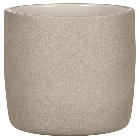 Scheurich Solido, Blumentopf aus Keramik, Farbe: Taupe Stone, 17,6 cm Durchmesser, 16 cm hoch, 3,1 l Vol.