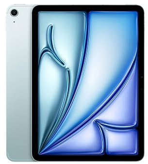 Apple 11 iPad Air (M2): Liquid Retina Display, 512 GB, 12 MP Querformat Frontkamera/12 MP Rückkamera, WLAN 6E und 5G Mobilfunk mit eSIM, Touch ID, Batterie für den ganzen Tag – Blau
