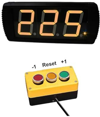DIGNIFE Fitnessstudio-Timer, IR-Fernbedienung, LED-Tages-Countdown-Timer, max. 999 Tage, rote Farbe, Zahlenzähler, 10,2 cm,Intervall-Timer(Yellow)