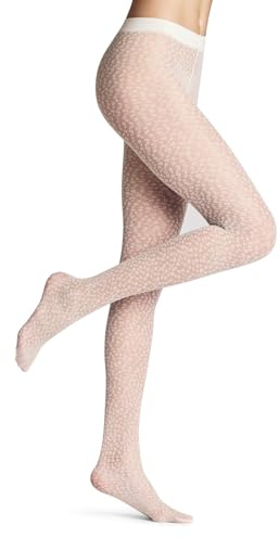 FALKE Damen Strumpfhose Shell Fragments 20 DEN W Ti transparent gemustert 1 Stück, Weiß Off-White 2059, M-L