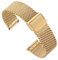 Zehior Stainless Steel Thick Mesh Watch Band for Men Women Quick Release Safty Clasp Metal Watch Strap Gold 16mm