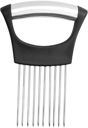 2 Pcs Stainless Steel Onion Slicer, Onion Holder for Slicing Kitchen Gadget, Practical Meat and Vegetable Cutter, Multipurpose Tomato Slicer, New Lemon Slicer Kitchen Tool