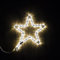 Estrella Luminosa de Navidad 2D para Colgar. Tamaño 30X30CM. Estructura en Aluminio. Manguera Luminosa Led Blanco Frio