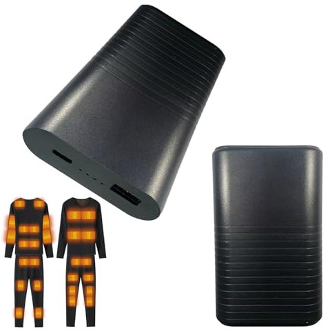 DriveNova 2 Pièces Batterie pour sous Vêtements Chauffante, Power Bank 20000mAh avec Sortie USB/Type-C, Rechargeable Batterie Compatible avec iPhone iPad Tablet etc