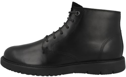 Geox U Pove, Stivale alla Caviglia Uomo, Nero, 43 EU