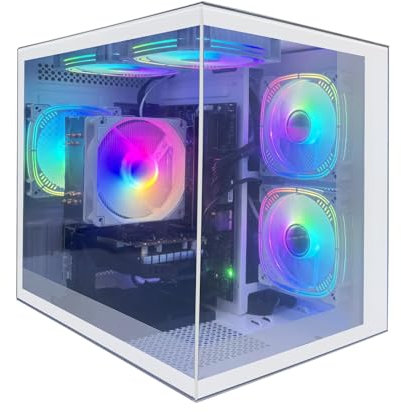 suevery PC Gamer Ordinateur de Bureau Ryzen 5 5600GT (6 Cœurs/12 Threads, 4,6 GHz) Gaming PC • 16 Go RAM • 512 Go SSD NVMe • Radeon Vega • WiFi • Win 11 pour Le Gaming et Multitâche