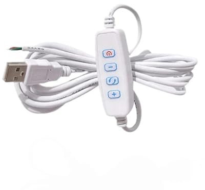 DC 5V LED-Dimmer U-Port-Netzkabel for Dimmen, farblich passendes Verlängerungskabel mit EIN-AUS-Schalteradapter(White)
