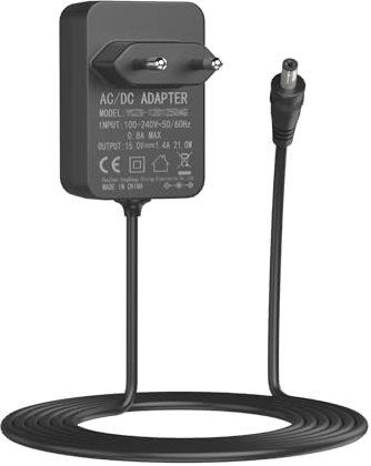 21W Netzteil für Echo (1./2. Gen), Echo Show (1. Gen), Echo Plus (1. Gen), Fire TV (2. Gen), Echo Look, Echo Link Ladegerät AC Adapter Netzadapter, 1.5M Ladekabel, Schwarz