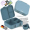 BEARFOOT Bento Box COMPACT | BPA-freie Kinder Brotdose für Schule & Kindergarten | Auslaufsichere Lunchbox für Mädchen & Jungen | Praktisch, leicht & kompakt (Blau, 1.000ml)