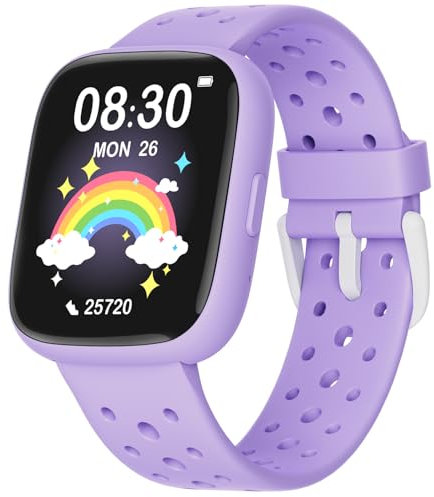 TICTIKY Reloj Inteligente Niños y Niñas 5-12 Sin App Necesaria, 1,83 Smartwatch Niños con Podómetro, Resistente al Agua IP68, Reloj Niños Monitor Cardiaco y Sueño, Despertador, Juegos de Rompecabezas