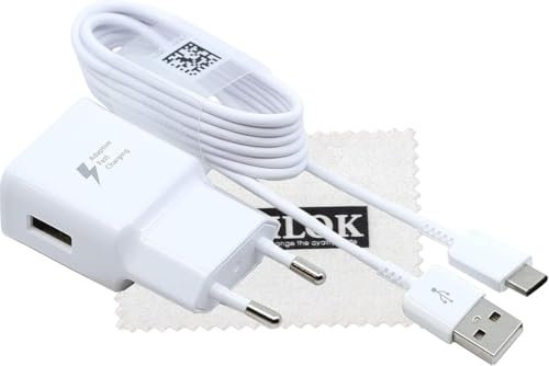Chargeur d'origine pour EP-TA200 pour Samsung Galaxy Xcover 5 / Galaxy Xcover 6 Pro Charge Rapide 15W 2A Câble de Charge Type C avec Chiffon de Nettoyage Shlok
