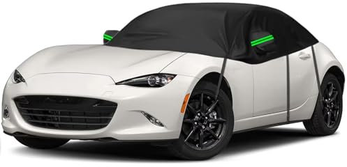 generisch halbgarage für Auto kompatibel mit OPEL Tigra Twintop Cabrio 2004-2010,Allwetterschutz, mit reflektierenden Streifen, Winddicht, staubdicht, Regen- und schneefest(Black)