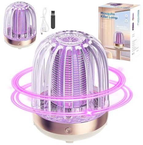 Lampe UV Anti Moustique,Une Physique Puissante Lampe Anti Moustique Interieur，Rechargeable USB Produit Anti Moustique,Appareil Anti Moustique Exterieur,pour la Chambre à Coucher, la Cuisine