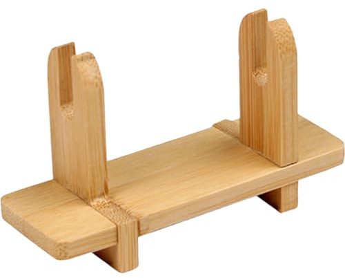 MAGICLULU Stand Folding Holder Japanese Chinese Hand Stand Display Holder Base Easel Wooden Base Storage Rack for Round Folding Fan