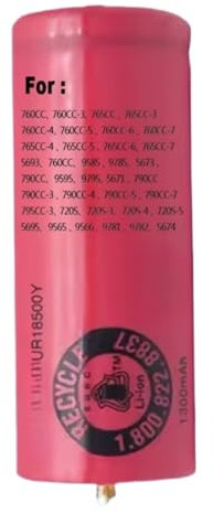 Batterie Lithium 3,7 V 1300 MAh for Rasoir Électrique Braun. Compatible avec Les Séries UR18500Y 720S-4, 790cc-4 S5/S7/S9.(1 pcs)