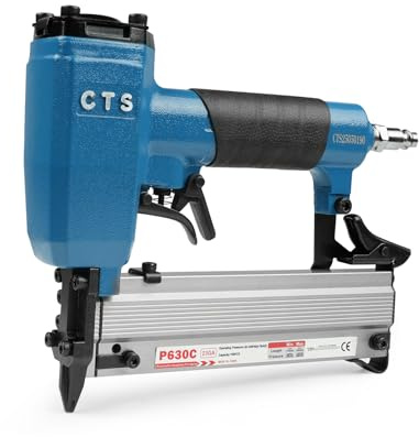 CTS P630C 23 Gauge Pneumatic Pin Nailer for Wood Cabinets Crafts | Built-In Safety Lock, Bundled 3000 Galvanized Headless Nails, Compatible With 12–30mm Pins, Ideal For Paneling And Small Trim