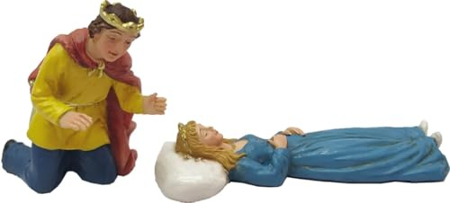 FADEDA 2X Dornröschen/Höhe:8 cm/handbemalt/detailgetreue Krippen Figuren - Weihnachten Tisch Dekoration Krippe Zubehör