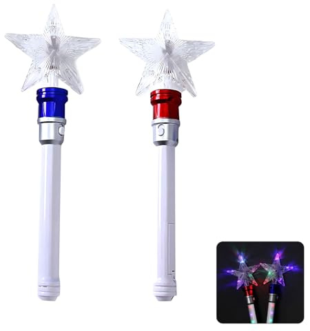 Lot de 2 baguettes lumineuses à LED clignotantes pour filles et garçons, lumières LED clignotantes colorées, cadeau de fête et d'anniversaire