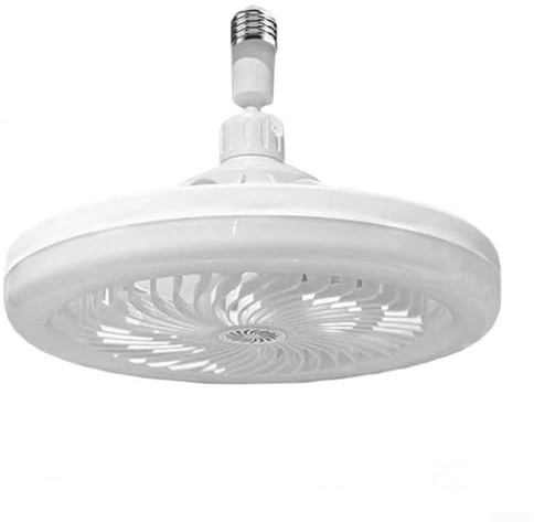Bombilla de ventilador de tornillo E27 con control remoto para lámpara de techo de dormitorio, lámpara de refrigeración LED con ajustable y brillo, circulador de aire silencioso para sala de estar