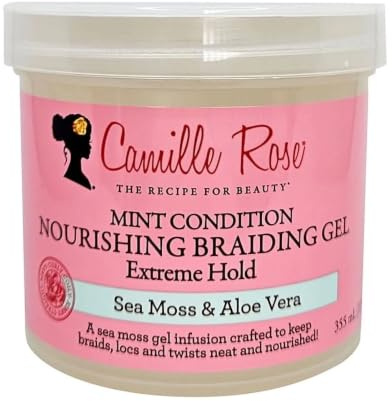 HB Camille Rose Mint Condition Nourishing Braiding Gel Extreme Hold 355ml With Sea Moss & Aloe Vera