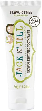 Jack N' Jill Kids Pâte à dents naturelle pour enfants, fabriquée avec des ingrédients naturels, aide à la décomposition des dents et à la lutte contre les dents, convient aux 6 mois et plus, sans